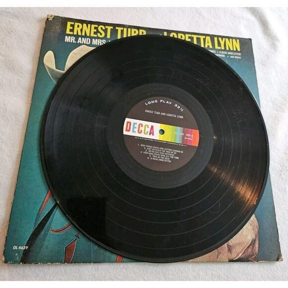ERNEST TUBB & LORETTA LYNN- MR. AND MRS. USED TO BE VINYL LP DECCA - Picture 3 of 3